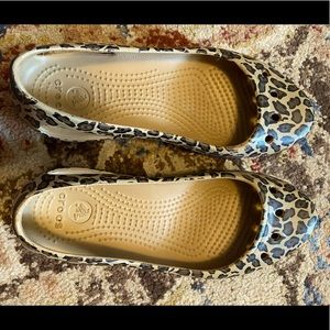 Leopard Flat Crocs
